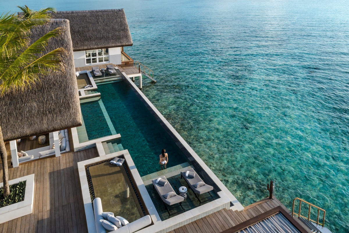 Familienurlaub auf den Malediven: Four Seasons Landaa Giraavaru Three Bedroom Water Suite © Markus Gortz / Four Seasons